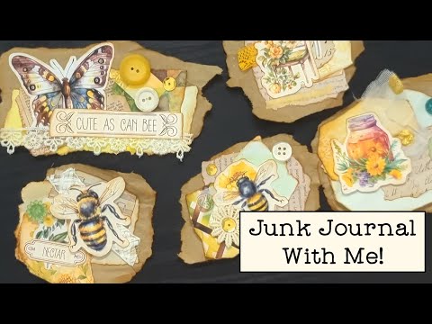 Making Junk Journal Clusters for Beginners | Bee Theme Junk Journal