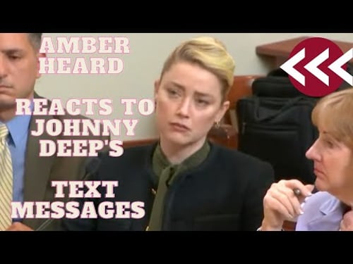 Amber Heard Reacts To Johnny Depp Text Messages Being Read In Court