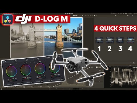 DJI D-Log M Color Grading Made Easy – 4 Simple Steps in Davinci Resolve