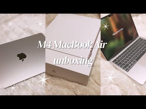 unboxing M4 MacBook Air Starlight πβ¨ | aesthetic set up, mini vlog, apple products