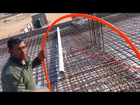 طريقه تمديد ليات الكهرباء قبل صبه السقف