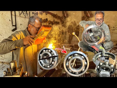 Fast and Quick Repair Broken Bearings with new technique | Bearing Repairing Process