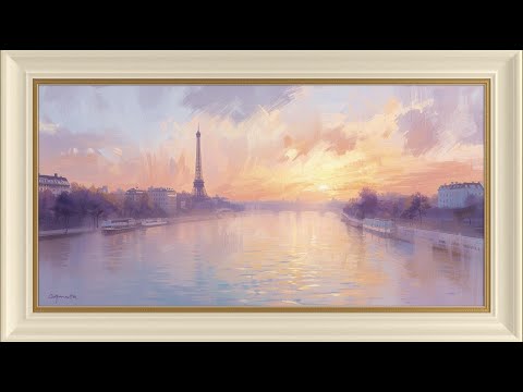 TV Art Gallery Loop | Paris in Light – In the Style of Monet | 3 Hours of Relaxing Background