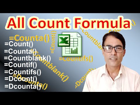 All count formula like count, countif, countblank, countifs, counta, Dcount and Dcounta in excel