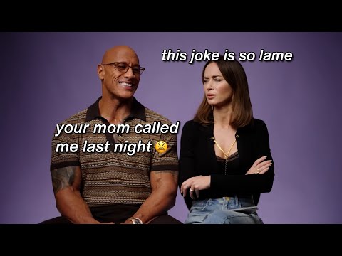 Emily Blunt and Dwayne Johnson being a divorced couple for 5 minutes