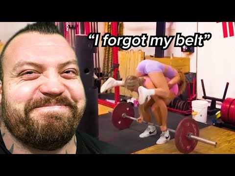 OOPS I FORGOT MY GYM BELT... | Hilarious Gym Fails With Eddie Hall
