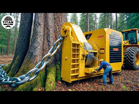 Extreme Dangerous Monster Stump Removal Excavator | Amazing Fastest Wood Chipper Machines #32