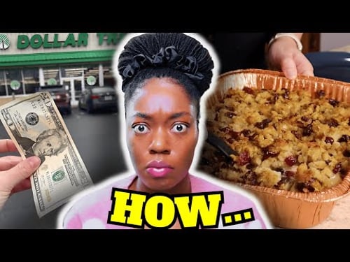 Woman Makes $20 Thanksgiving Dinner From Dollar Tree!