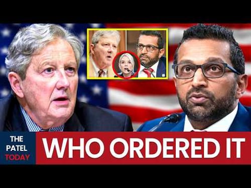 John Kennedy Presses Kash Patel on Epstein Files | Patel Freezes For 67 Seconds