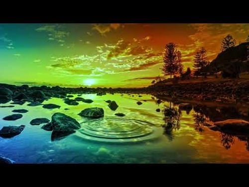 1h of gradient Mountain view - Hue lights