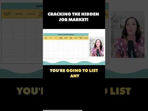 CRACKING THE HIDDEN JOB MARKET! DO THIS NOW!