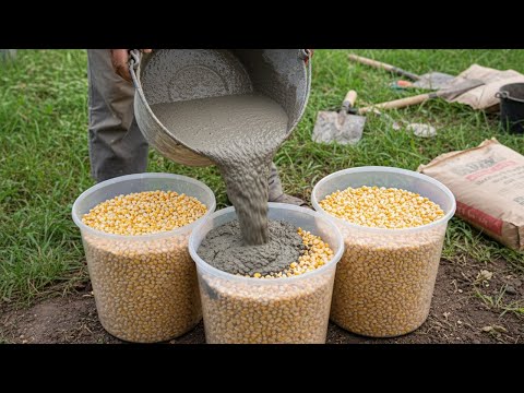 CONCRETE and CORN, I can't believe it! I never thought of these ingenious Construction Techniques