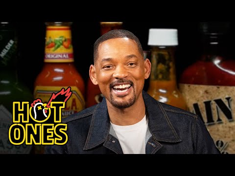 Will Smith Can't See While Eating Spicy Wings | Hot Ones