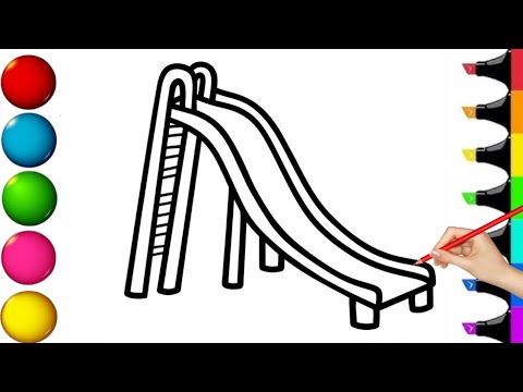 Easy Slider Drawing for Kids | Step-by-Step Coloring Tutorial