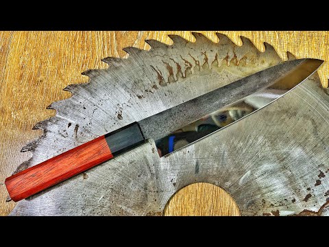 Making A Japanese Gyuto Knife From a Saw Blade