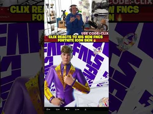 Clix REACTS to his NEW FNCS Fortnite Icon skin️ ️🔥