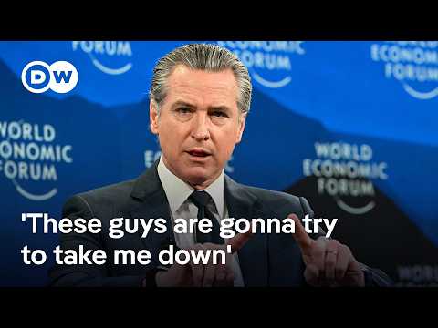 California Governor Gavin Newsom speaks at the World Economic Forum 2026 | DW News