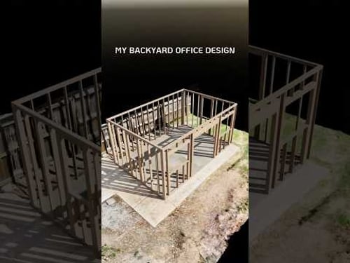 Backyard Office - Animated Build Schedule #diy #backyardoffice #home #blender #construction #home