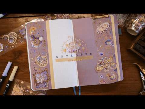 November Bullet Journal Set Up ✨Celestial Theme