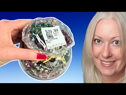 They Didn't Know this Thrift Shop Mystery Jewelry Jar is FULL of TREASURE when I Bought it!