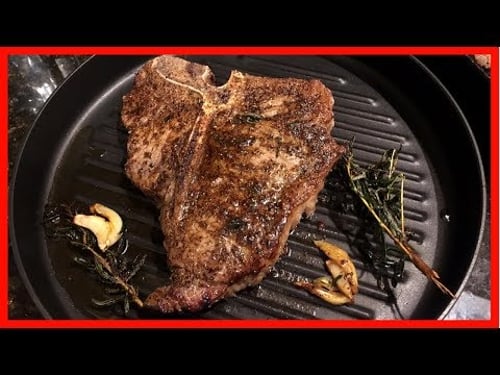 Cooking the Best T Bone Steak on the Stove & Oven | Pan seared, butter basted and Baked