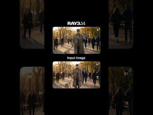 This is Ray3.14 with Image-to-Video. Now in native 1080p. Transform images into cinematic motion.