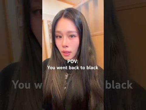 Back to Black 🖤#hairstyle #haircare #blackhair #japan #japanesemakeup #tokyo #ヘアケア