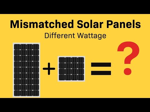 Mixing Different Solar Panels With Different Wattage (Mismatched)