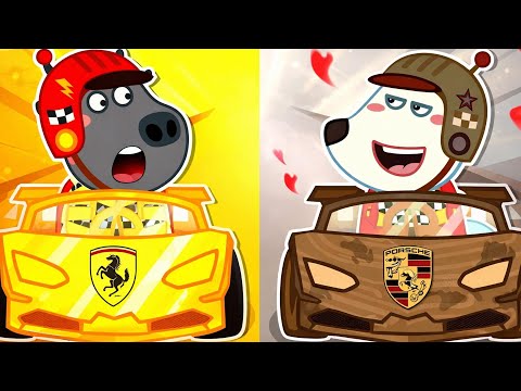 Golden Car and Cardboard Car🎌😎Who Will Win the Race? | Educational 2D Animation