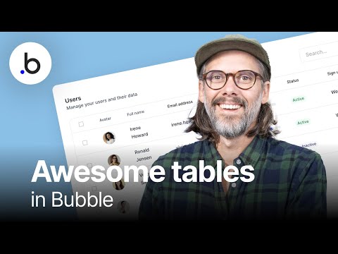 Design awesome tables in Bubble.io | Tutorial
