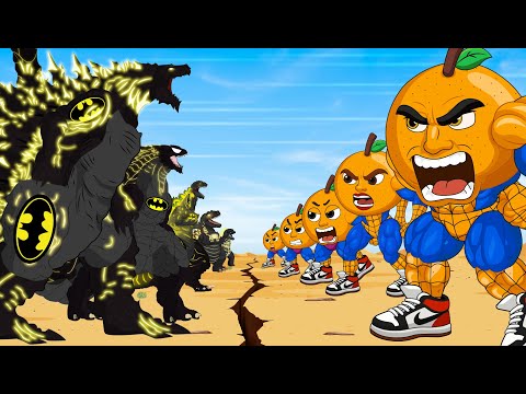 【 Godzilla Cartoon】Comparison strength and height of Brainot Team Vs Godzilla Team