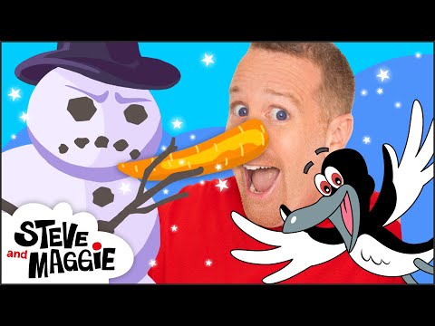 Snowman Christmas Story for Kids with Steve and Maggie | Jingle Bells | Twinkle Twinkle Little Star