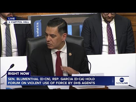 LIVE: Sen. Blumenthal, Rep. Garcia hold forum on violent use of force by DHS agents