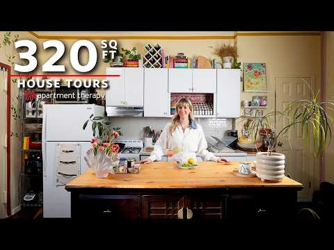 This Couple Uses A Dresser As Their Kitchen Island in this 1 Bedroom Apartment | Apartment Therapy