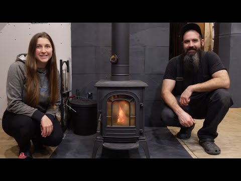 Building a Beautiful Slate Woodstove Hearth for Our Off-Grid Cabin