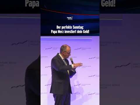 Der perfekte Sonntag: Papa Merz investiert dein Geld! | heute-show #shorts