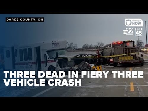 Car crash and fire on SR49 in Darke County claim lives of 3 people, 3 others hurt