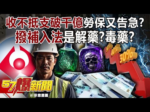 勞保又告急?「收不抵支」破千億… 撥補入法是解藥?毒藥?-黃暐瀚 羅旺哲 黃揚明 徐俊相【57爆新聞】 @57BreakingNews