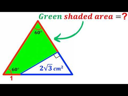Can you find area of the Green shaded region? | (Triangle) | #math #maths | #geometry