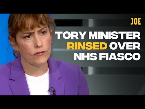 Just a Tory minister getting grilled by journalists over NHS chaos