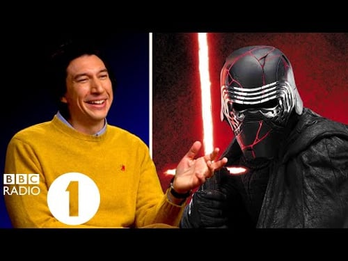 "I wear my Kylo Ren helmet when I drive!" 😉 Adam Driver on Star Wars set steals and House Of Gucci.