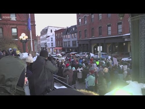 Anti-ICE strike flows onto the streets of New London