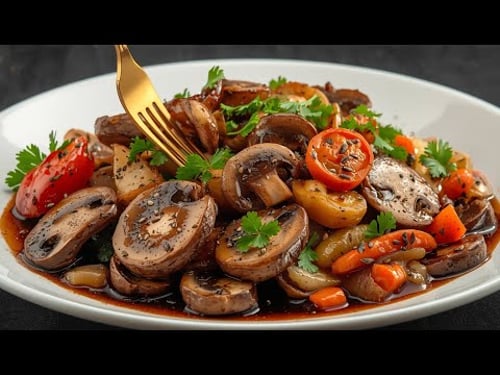Ein berühmtes Rezept, das die Welt verrückt macht! Pilze schmecken besser als Fleisch.