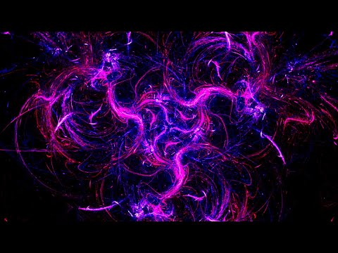 🎬 4K Screensaver – Cosmic Neon Energy in Pink and Blue | Abstract Loop (No Audio)