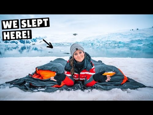 WE SLEPT OUTSIDE IN ANTARCTICA! (camping in the snow)
