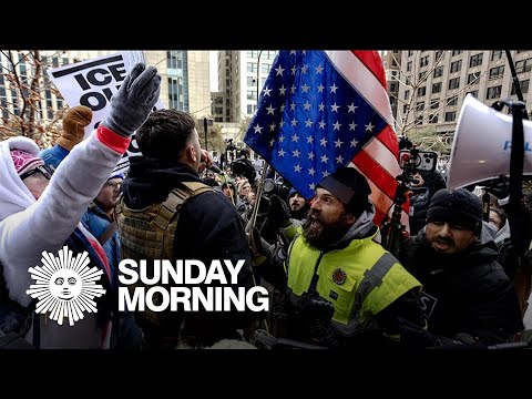 Anti-ICE protesters face off against supporters of immigration crackdown