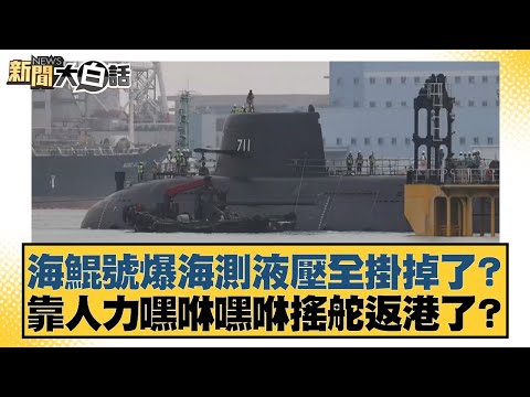 The Haikun submersible's hydraulic system failed during sea surveying? Did it have to rely on man...