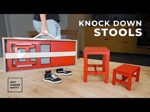 Flat Pack Stools cut on the CNC