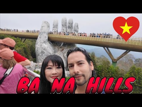 DAN NANG, VIETNAM BA NA HILLS GOLDEN BRIDGE