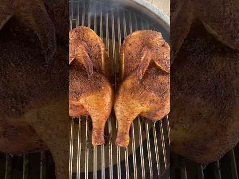 BBQ Chicken On The Primo #bbq #chicken #grill